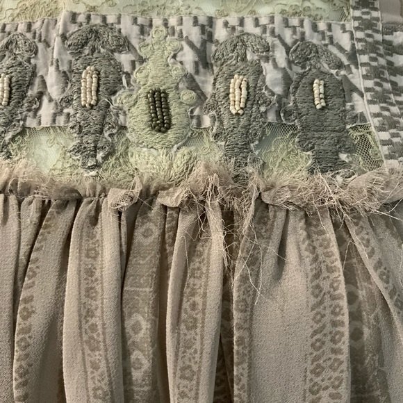 Free People Dress Tan Penny Georgette Babylon Mini XS - Picture 6 of 10